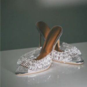 Coquette Elegant Clear Crystal Stiletto Heels